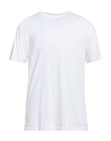 BIKKEMBERGS T-shirt Bianco 100% Cotone, Elastan, Poliestere