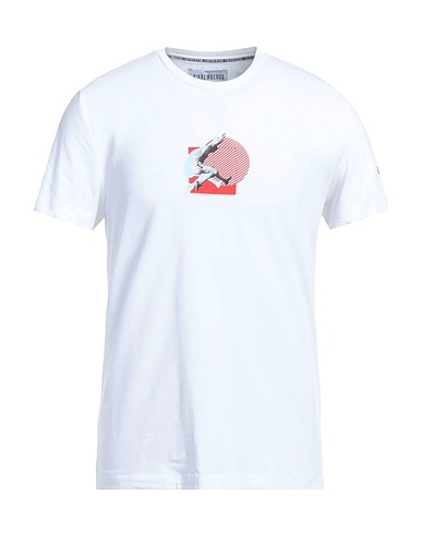 BIKKEMBERGS T-shirt White 95% Cotton, 5% Elastane
