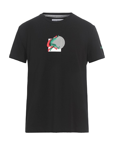 BIKKEMBERGS T-shirt Black 95% Cotton, 5% Elastane