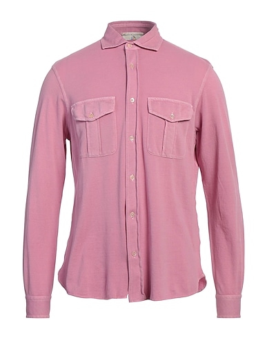 FILIPPO DE LAURENTIIS Solid color shirt Mauve 100% Cotton