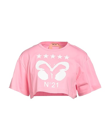 N°21 Crop top Rosa 100% Cotone