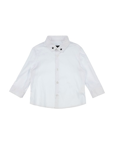 DANIELE ALESSANDRINI Patterned shirt White 72% Cotton, 25% Polyamide, 3% Elastane