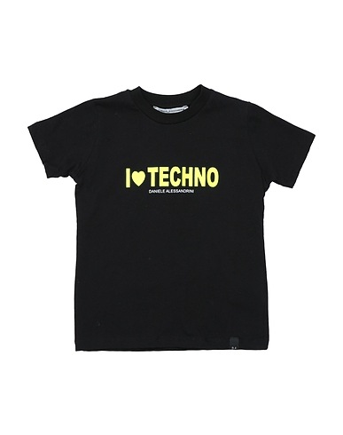 DANIELE ALESSANDRINI T-shirt Black 95% Cotton, 5% Elastane