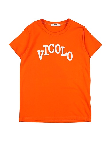 VICOLO T-shirt Orange 90% Cotton, 10% Elastane