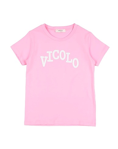 VICOLO T-shirt Rosa 90% Cotone, 10% Elastan