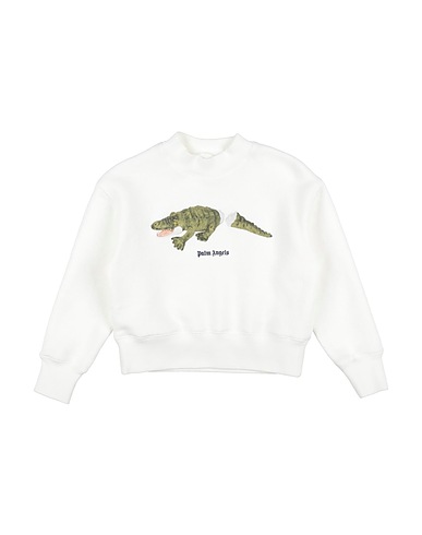 PALM ANGELS Felpa Avorio 100% Cotone, Elastan