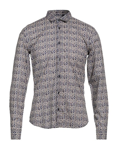 STILOSOPHY Patterned shirt Midnight blue 100% Cotton