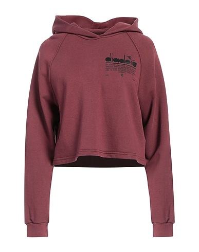 DIADORA Felpa L. HOODIE CROP MANIFESTO
 Prugna 100% Cotone