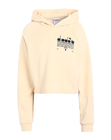 DIADORA Felpa L. HOODIE CROP MANIFESTO
 Beige 100% Cotone