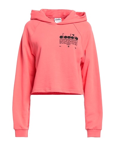 DIADORA Felpa L. HOODIE CROP MANIFESTO
 Corallo 100% Cotone