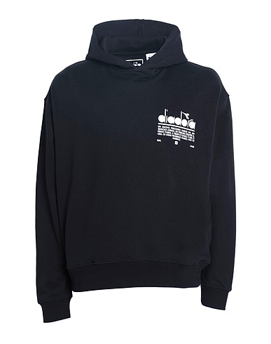 DIADORA Hooded sweatshirt SWEATSHIRT CREW MANIFESTO
 Black 100% Cotton