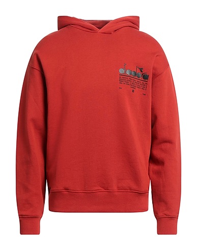 DIADORA Hooded track jacket  SWEATSHIRT CREW MANIFESTO
 Rust 100% Cotton