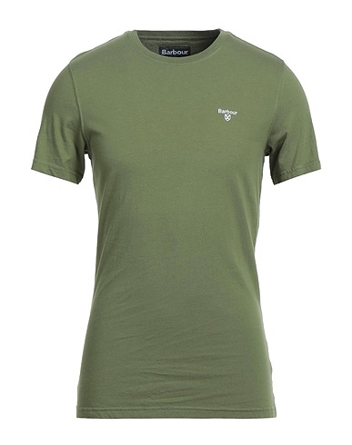BARBOUR Basic T-Shirt Military green 100% Cotton
