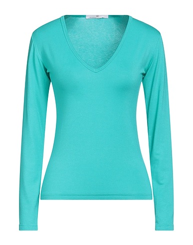 MASSIMO REBECCHI Basic T-Shirt Turquoise 90% Viscose, 10% Elastane