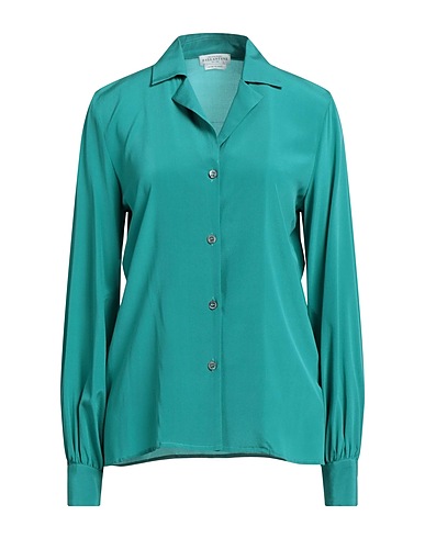 BALLANTYNE Camicie e bluse tinta unita Verde smeraldo 93% Seta, 7% Elastan