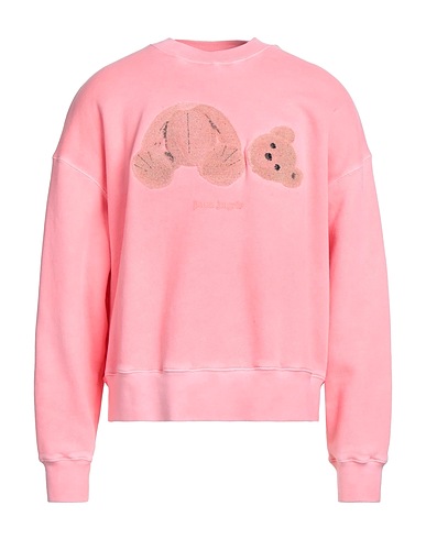 PALM ANGELS Sweatshirt Salmon pink 100% Cotton, Elastane, Wool, Acrylic, Polyester