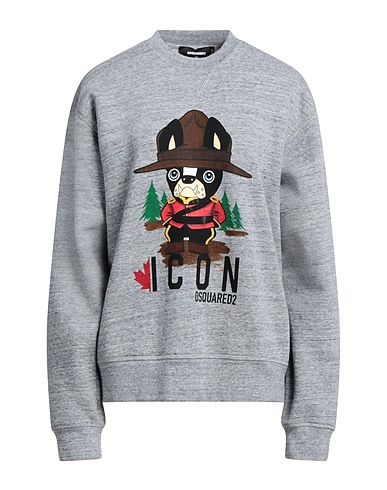 DSQUARED2 Sweatshirt Grey 100% Cotton, Elastane