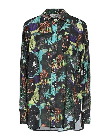 DIMORA Floral shirts & blouses Dark green 100% Viscose
