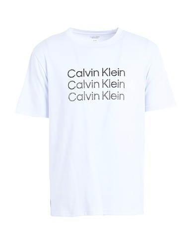 CALVIN KLEIN PERFORMANCE T-shirt Bianco 60% Cotone, 40% Poliestere