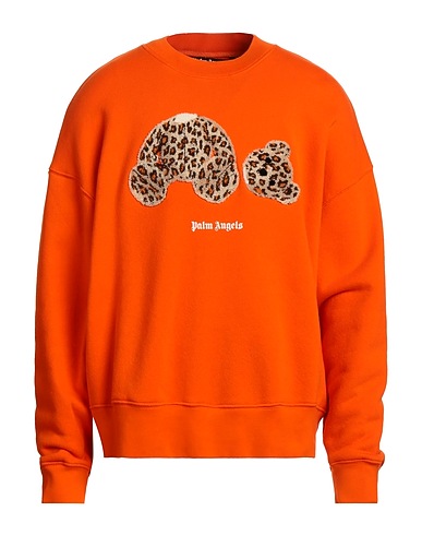 PALM ANGELS Sweatshirt Orange 100% Cotton, Elastane, Wool, Acrylic, Polyester