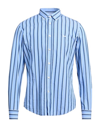 HARMONT & BLAINE Striped shirt Sky blue 100% Cotton