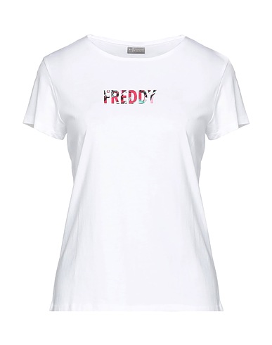 FREDDY T-shirt Bianco 50% Cotone, 50% Modal