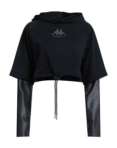 KAPPA Hoodie Schwarz 90% Polyester, 10% Elastan, Nylon