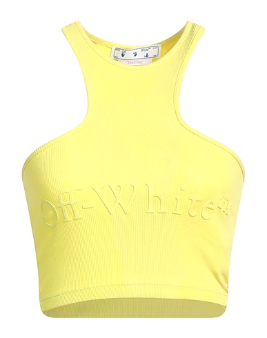 OFF-WHITE™ Cropped Top Limettengrün 95% Baumwolle, 5% Elastan