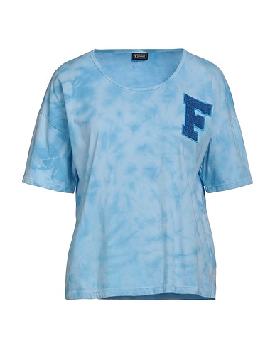 FREDDY T-shirt Celeste 100% Cotone