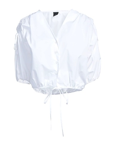 PINKO Solid color shirts & blouses White 100% Cotton