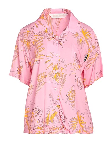 PALM ANGELS Floral shirts & blouses Pink 100% Viscose, Polyester