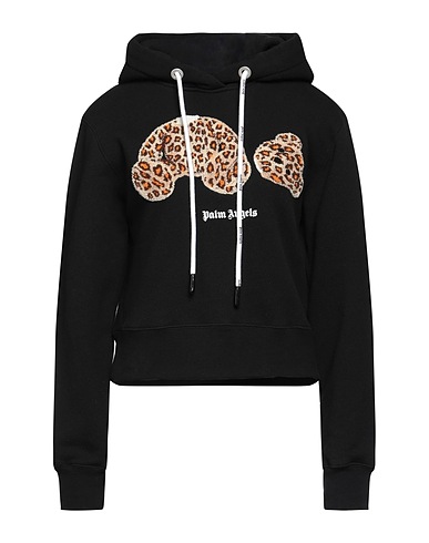 PALM ANGELS Hoodie Schwarz 100% Baumwolle, Elastan, Wolle, Acryl, Polyester