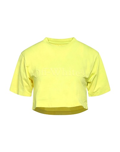 OFF-WHITE™ Crop top Giallo 100% Cotone, Elastan