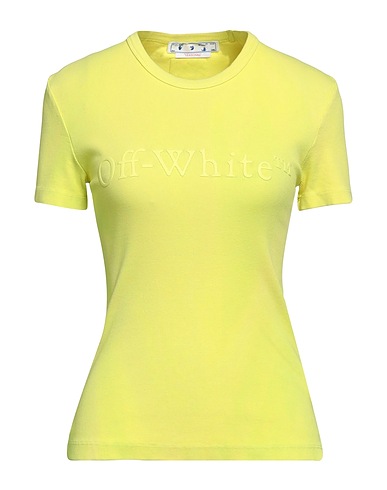OFF-WHITE™ T-shirt Lime green 95% Cotton, 5% Elastane