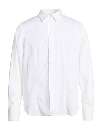 B.M. COMPANY Solid color shirt White 100% Cotton