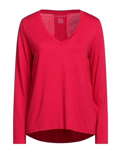 MAJESTIC FILATURES T-shirt Rosso 94% Viscosa, 6% Elastan