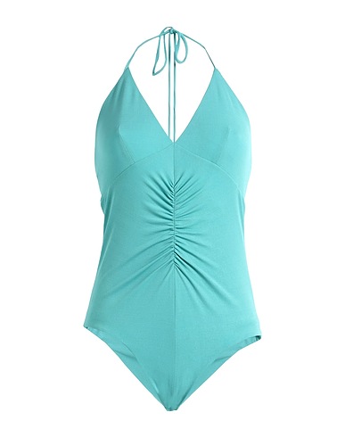 ALEXANDRE VAUTHIER TOPS & TEES Turquoise 92% Viscose, 8% Elastane, Aluminum, Glass