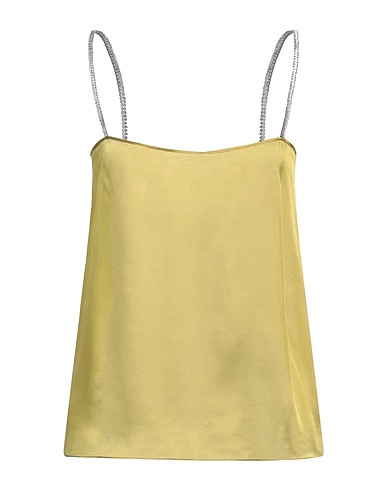 ALEXANDRE VAUTHIER Silk top Lime green 100% Silk, Brass, Glass
