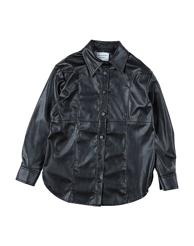 LES COYOTES DE PARIS Solid colour shirts & blouses Black 100% Polyurethane