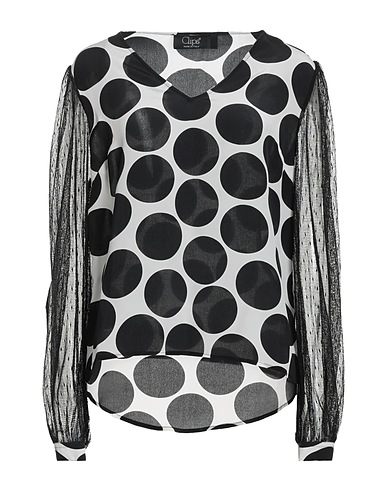 CLIPS Silk top Black 100% Silk, Polyamide