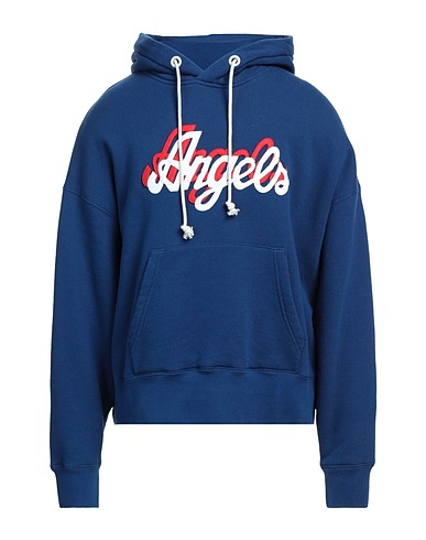 PALM ANGELS Hooded sweatshirt Blue 100% Cotton, Elastane, Polyester