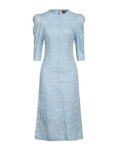 AM Midi dress Sky blue 100% Linen