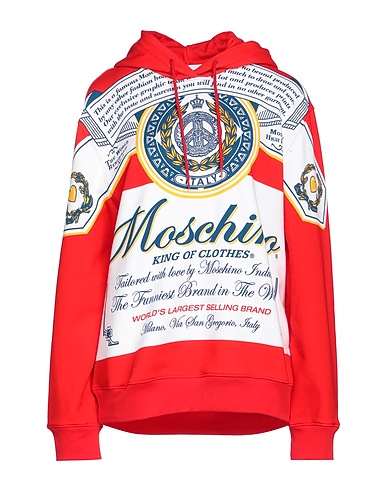 MOSCHINO Hoodie Rot 100% Baumwolle