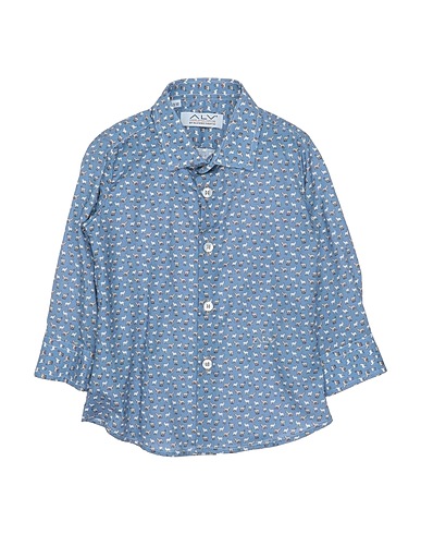 ALV by ALVIERO MARTINI Patterned shirt Sky blue 100% Cotton