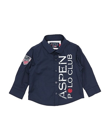 ASPEN POLO CLUB Patterned shirt Midnight blue 97% Cotton, 3% Lycra®