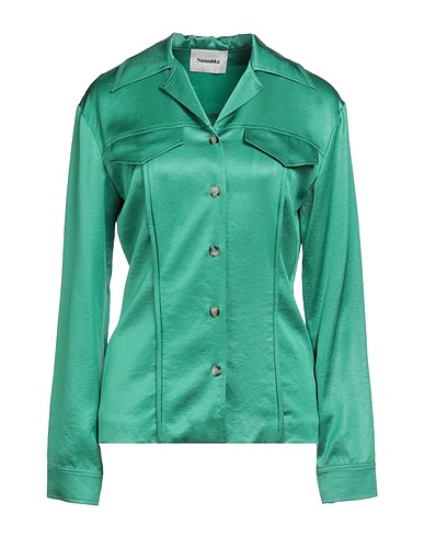 NANUSHKA Solid colour shirts & blouses Green 87% Triacetate, 13% Polyester