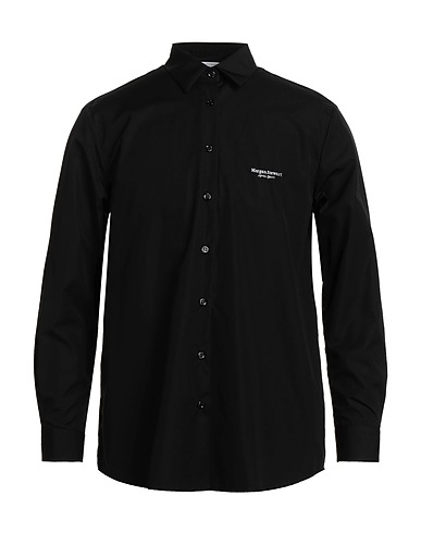 MORGAN STEWART SPORT Solid colour shirt Black 100% Cotton