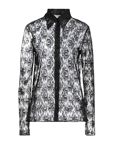 PHILOSOPHY di LORENZO SERAFINI Lace shirts & blouses Black 100% Polyester