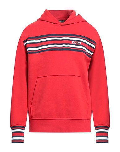 MICHAEL KORS MENS Hooded track jacket  Red 75% Cotton, 25% Viscose