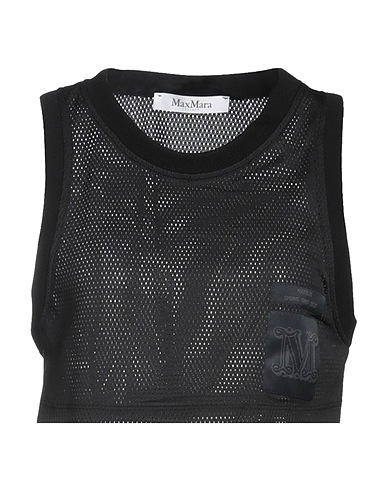 MAX MARA Crop top Black 100% Polyester